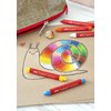 Waskrijt Faber-Castell driehoekig assorti set à 12 stuks foto