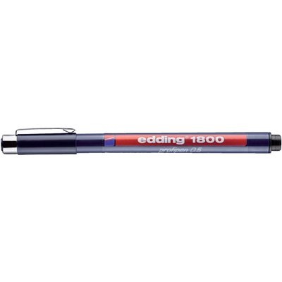 Fineliner edding 1800 noir assorti 0,25-0,35-0,5mm set 3 pièces