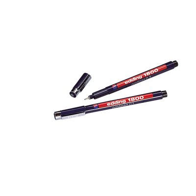 Fineliner edding 1800 noir assorti 0,25-0,35-0,5mm set 3 pièces