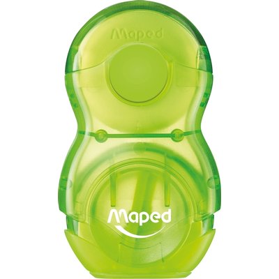 Taille-crayon Maped Loopy avec gomme 1 trou présentoir 24 pièces assorti