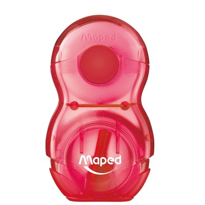 Taille-crayon Maped Loopy avec gomme 1 trou présentoir 24 pièces assorti