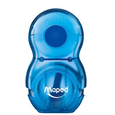 Taille-crayon Maped Loopy avec gomme 1 trou présentoir 24 pièces assorti