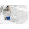 Gomme edding R20 45x 24x10mm blanc Fourreau plastique bleu Photo