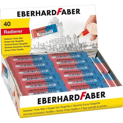 Gomme Eberhard Faber EF-585443 crayon/encre rouge/bleu