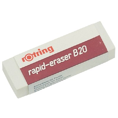 Gomme crayon rOtring Rapid B20 65x23x10mm blanche