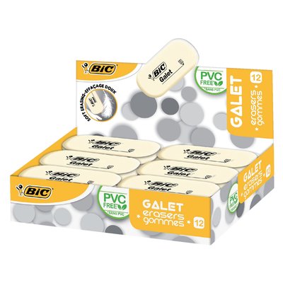 Gomme Crayon BIC Galet blanc