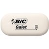 Gomme crayon BIC galet PVC tendre blanc 3 pièces Photo