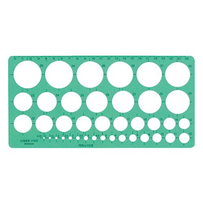 Gabarit de Cercles Linex 39 1-35mm Plots anti-tache vert
