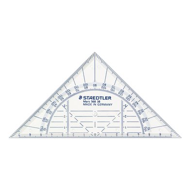 Geodriehoek Staedtler 568 160mm transparant