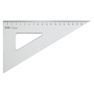 Driehoek Aristo 23620 200mm 30/60graden transparant