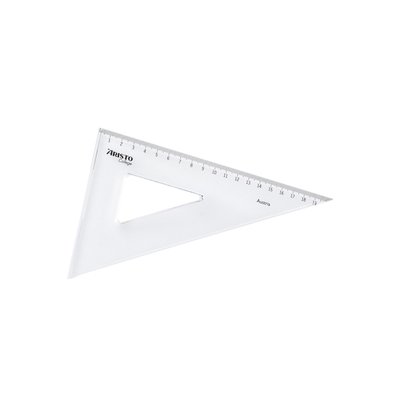 Driehoek Aristo 23620 200mm 30/60graden transparant