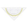 Geodriehoek Aristo 1552 160mm transparant met gele rand photo