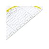 Geodriehoek Aristo 1552 160mm transparant met gele rand photo