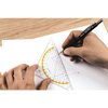 Geodriehoek Aristo 1552 160mm transparant met gele rand photo