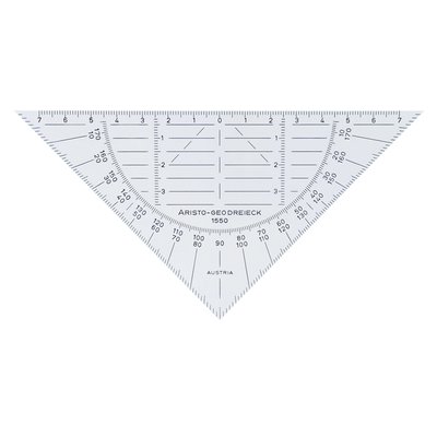 Geodriehoek Aristo 1550 160mm flexibel transparant