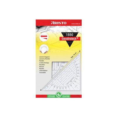 Geodriehoek Aristo 1550 160mm flexibel transparant