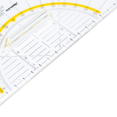Geodriehoek Aristo 1555/2 225mm met greep transparant