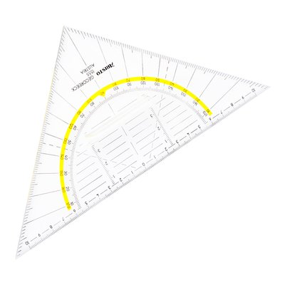 Geodriehoek Aristo 1555/2 225mm met greep transparant