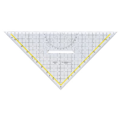 Geodriehoek Aristo 1648/2 325mm met greep transparant