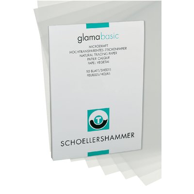 Ontwerpblok Schoellershammer A4 80-85gr transparant 50 vel