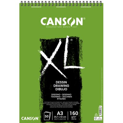 Tekenpapier Canson XL Drawing 50vel 160gr A3 wit