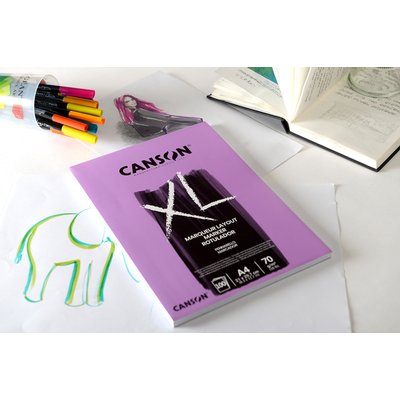 Markerpapier Canson XL Marker 100vel 70gr A4 extra wit