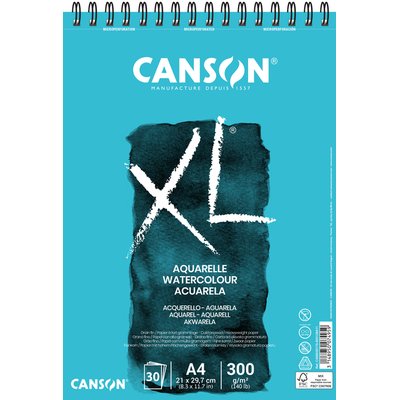 Aquarelpapier Canson XL 30vel 300gr A4 wit