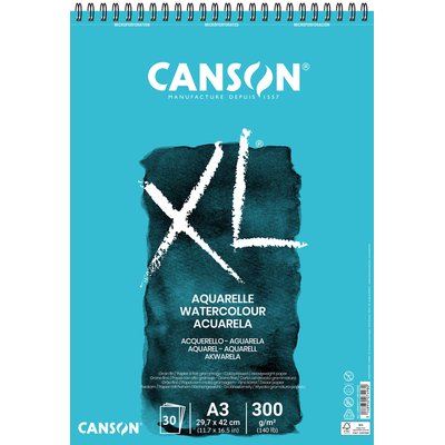 Aquarelpapier Canson XL 30vel 300gr A3 wit