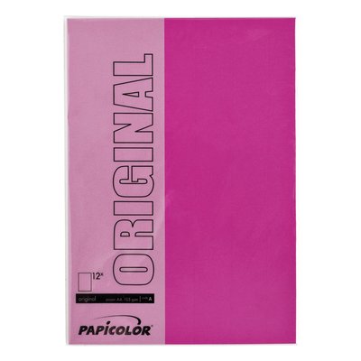 Papier copieur Papicolor A4 200g rose vif 6 feuilles