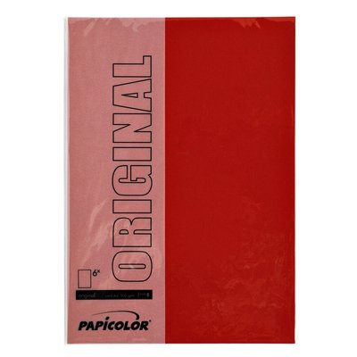 Kopieerpapier Papicolor A4 200gr 6 vel rood