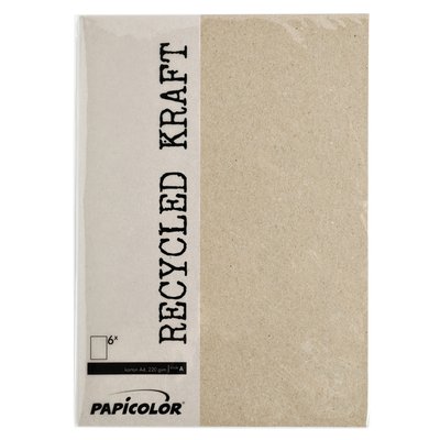 Kopieerpapier Papicolor A4 220gr 6 vel kraft grijs