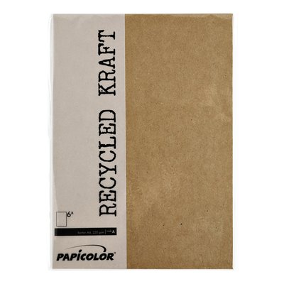 Kopieerpapier Papicolor A4 220gr 6 vel kraft bruin