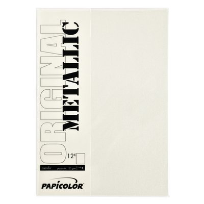 Kopieerpapier Papicolor A4 300gr 3 vel metallic ivoor