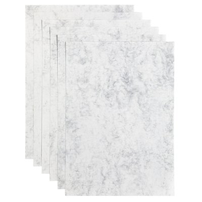 Kopieerpapier Papicolor A4 200gr 6 vel marble grijs