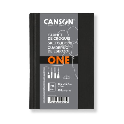Schetsboek Canson Art Book One hardcover 98vel 100gr 102x152mm wit