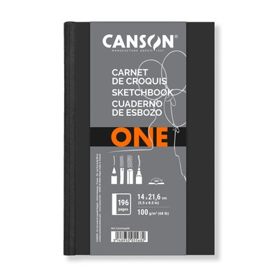 Schetsboek Canson Art Book One hardcover 98vel 100gr 140x216mm wit