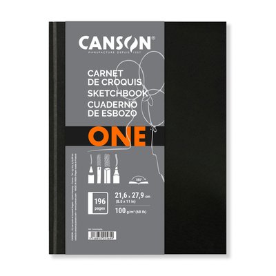 Carnet de croquis Canson Art Book One Couverture rigide 216x279mm 100 feuilles blanches 100g