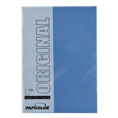 Kopieerpapier Papicolor A4 100gr 12 vel donkerblauw