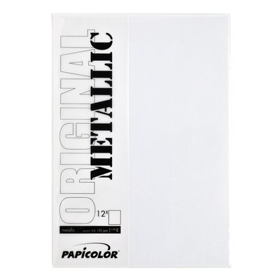 Kopieerpapier Papicolor A4 120gr 6 vel metallic parelwit