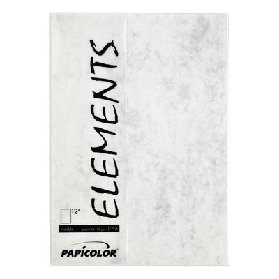 Papier copieur Papicolor A4 90g gris marbré 12 feuilles
