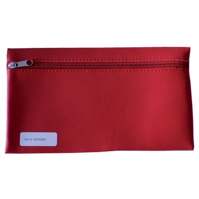 Schooletui 15x26cm met rits skai helder rood