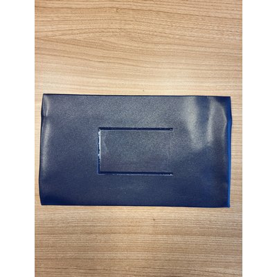 Schooletui 15x26cm met rits skai donkerblauw