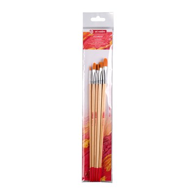 Penseel Talens Art Creation filament rond en plat set à 5 stuks