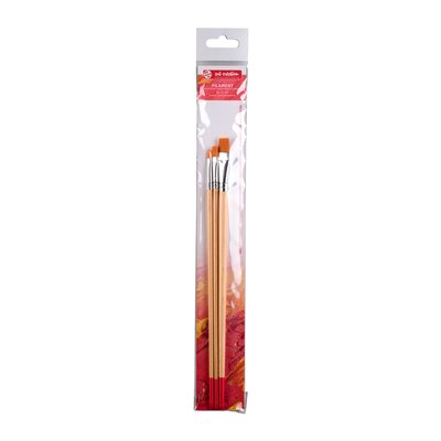 Penseel Talens Art Creation filament plat assorti set à 3 stuks