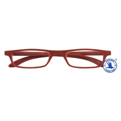 Leesbril I Need You +2.50 dpt Zipper rood