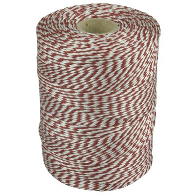 Touw Muller katoen 180 meter rood/wit