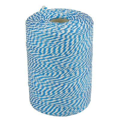 Touw Muller katoen 50 gram 45 meter blauw/wit