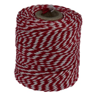 Touw Muller katoen 50 gram 45 meter rood/wit