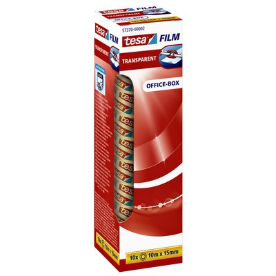 Plakband tesafilm® 10mx15mm transparant 10 rollen,