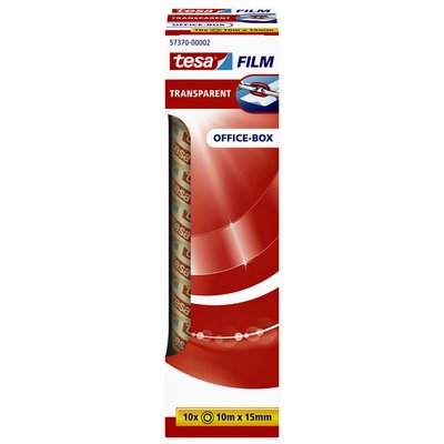 Plakband tesafilm® 10mx15mm transparant 10 rollen,